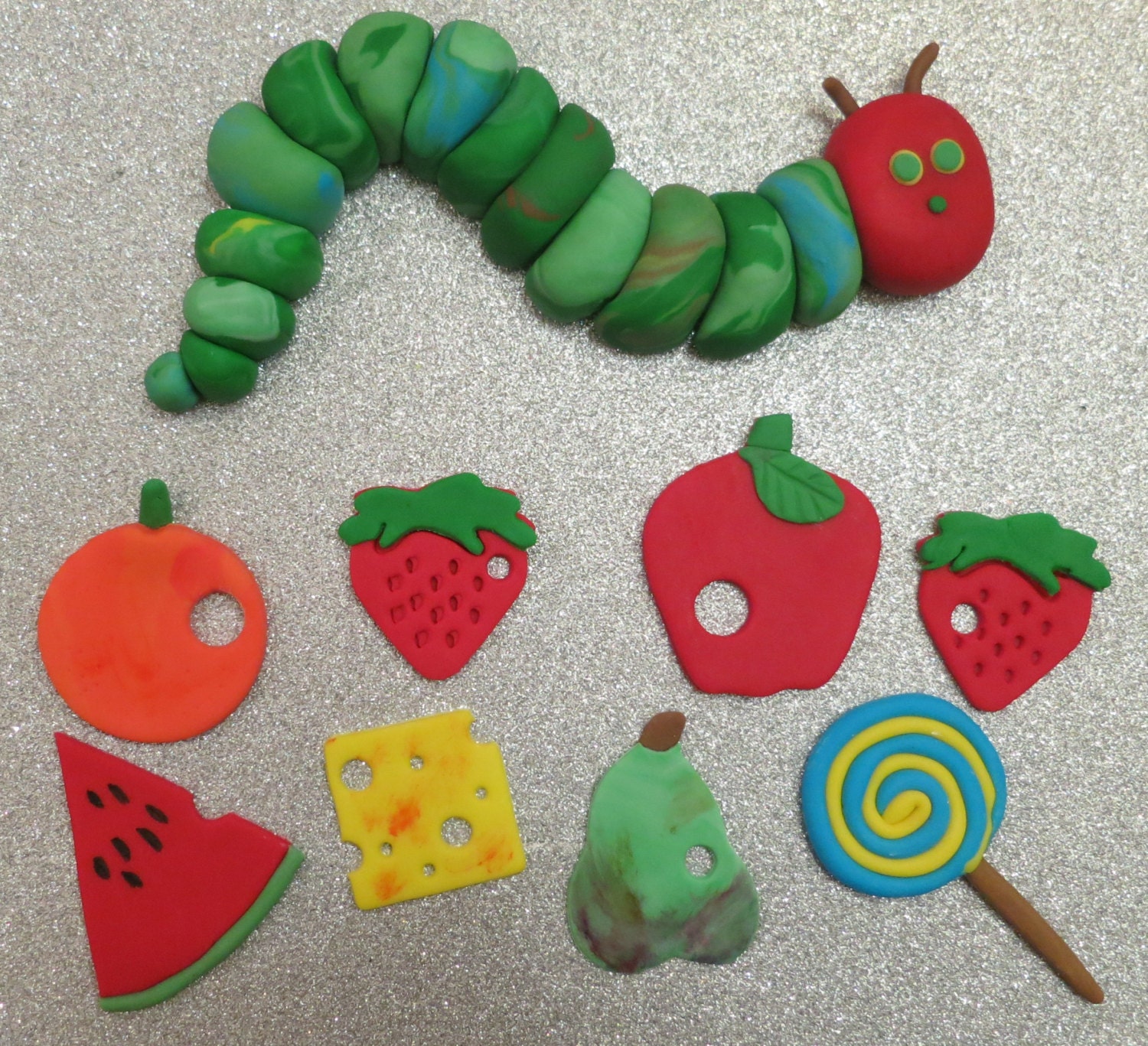Very Hungry Caterpillar fondant cake topper set Il_170x135