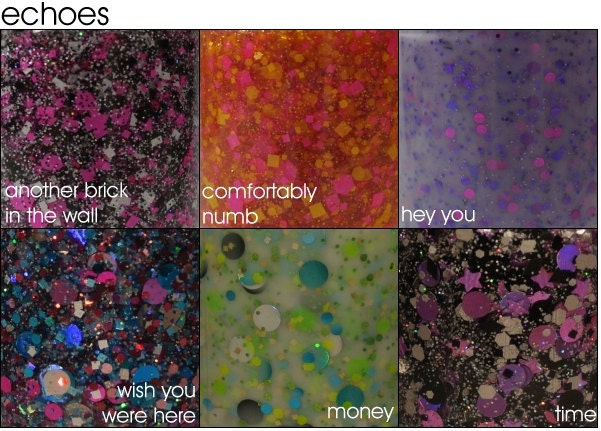 Echoes full collection - 6 full size polishes - Hand Mixed Nail Polish -15ml (.5oz)