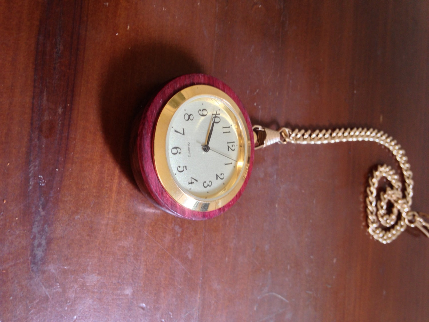 Purple Heart Mahogony and Dark Walnut split Pocket Watch