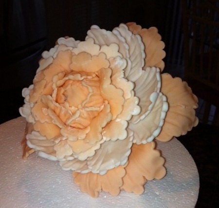 Peony, Fondant, Gum Paste, Weddings, Cake Topper, Anniversaries, Birthdays, Christening, Baby Shower, Cake