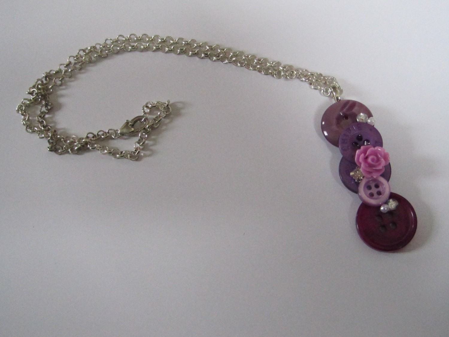Beautiful button Necklace a WOW statement piece great for any princess
