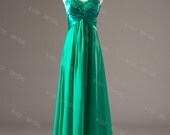 A-line Sweetheart Sleeveless Floor-length Chiffon Prom Dress With Paillette Beading Free Shipping - kissbridal