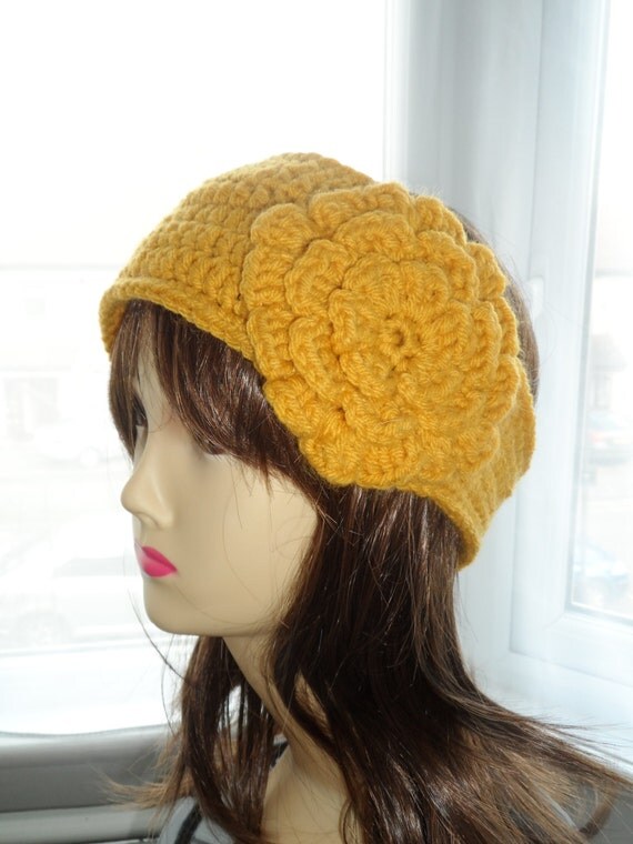 PATTERN Crochet Headband with flower and button strap by ...