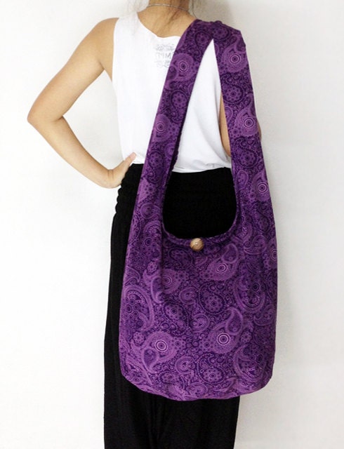 Handmade Cotton   Hippie  Hobo bag Boho bag Shoulder bag Sling bag Messenger bag Crossbody Purse