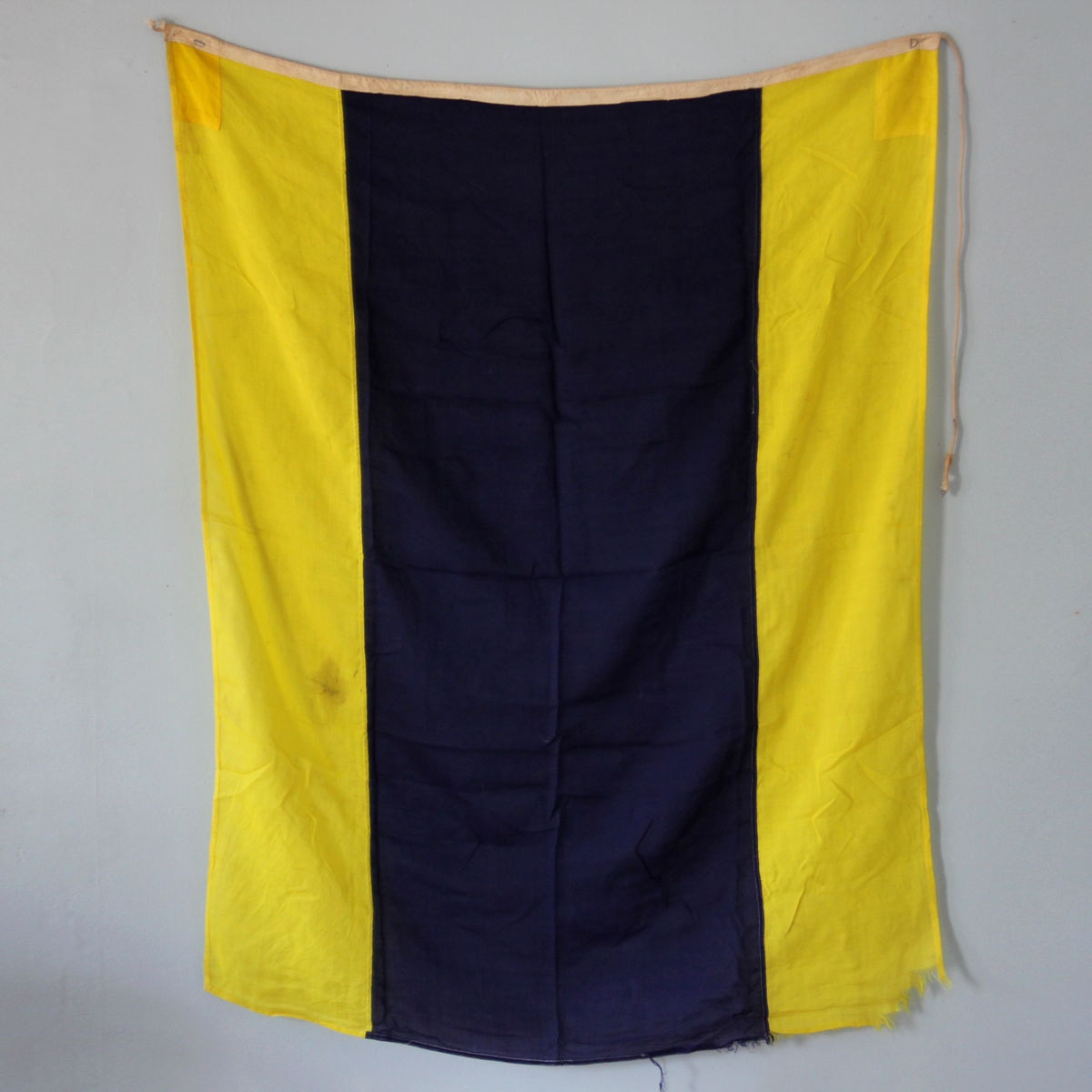 Navy and Yellow Cotton Nautical Signal Flag