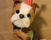 American Bulldog   handmade by bear artist Corrie Van Gossum