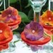 Felt charms, set of 4, with coasters
