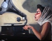 Gram & I. 12x18 Print of an Reese Hilburn Original Oil Painting.