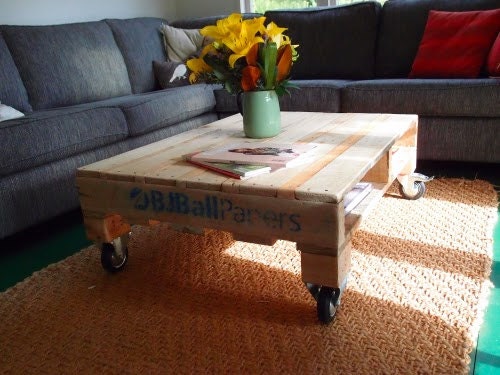 The Paula. Custom (made to order)  Natural Stain Coffee Table. Made of reclaimed wood.