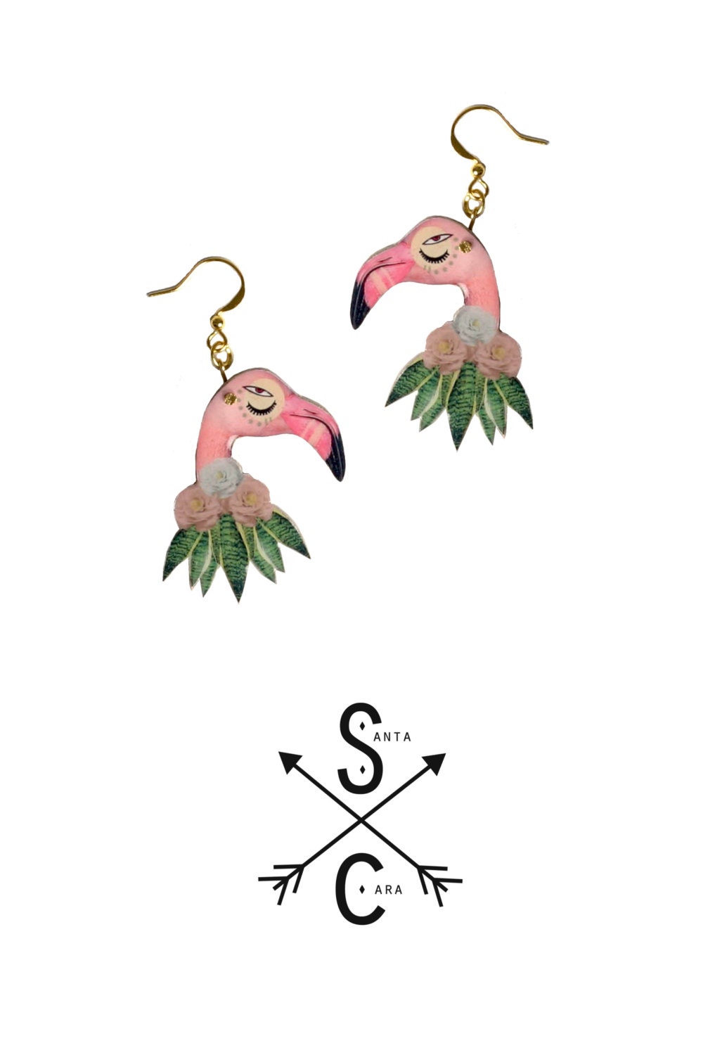 Earrings PINK FLAMINGO