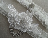 garter set, wedding garters, bridal garters, lace garters, bride, wedding accessory, ivory garters,