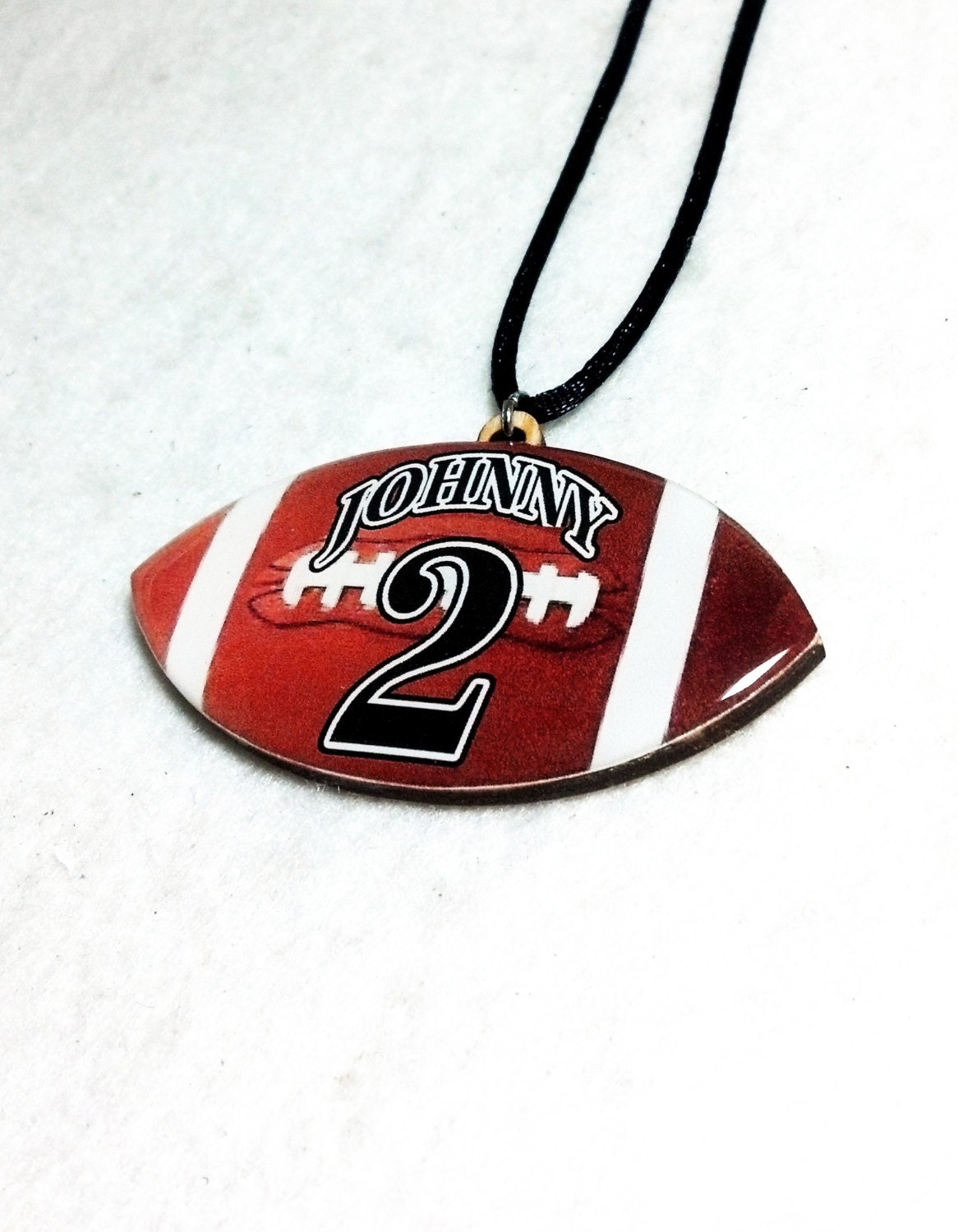 Personalized Football Pendant Necklace Custom Sports Jewelry Players Fans Mom Team Gifts