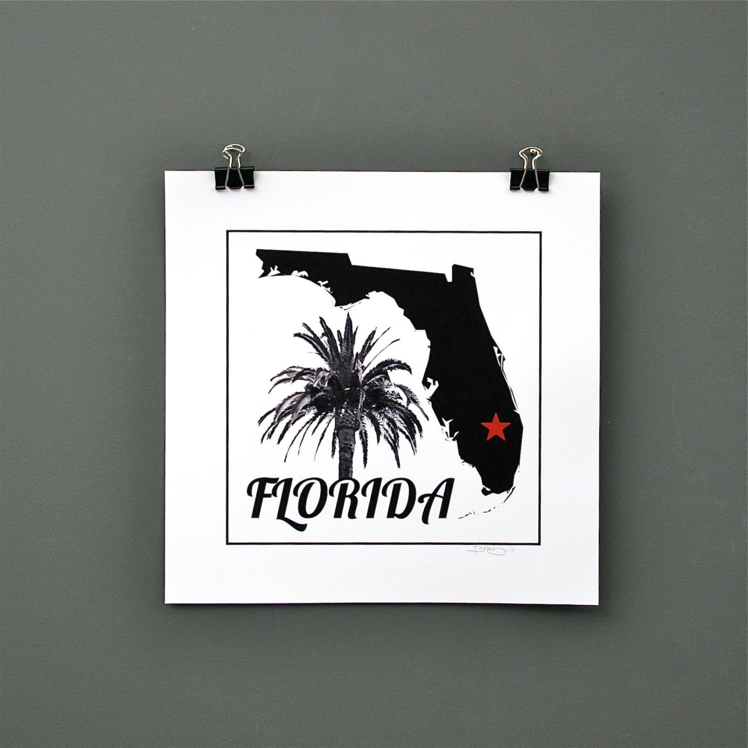 Florida Original Digital Art Print, United States