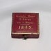 Red Leather Box - Commemorative - Memorial - Wedding Ring - German - Dated 1842