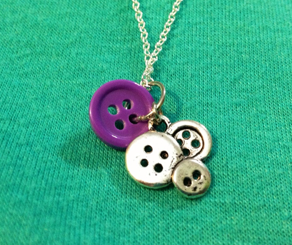 Button Charm Necklace 