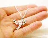 Scorpio Necklace, Sterling Silver Plated, Zodiac Jewelry, Horoscope, Everyday Bridal Wedding Jewelry, Custom Stamping, Birthstone Crystals