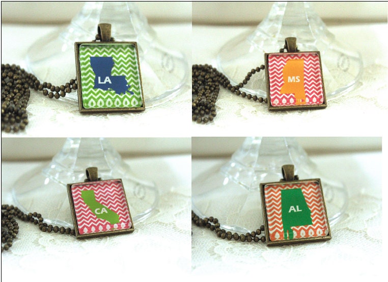 State Chevron Necklace