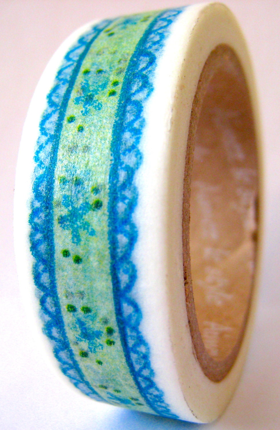 Aimez Le Style Washi/Masking Tape "Floral Frill Green" (10 Meters)....Scrapbooking, Paper Crafts, Card Making, Birthdays