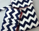 Sturdy Boutique Diaper and Wipes Clutch AND Changing Pad...Chevron...Great Color for Dads