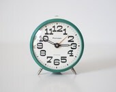 Vintage soviet mechanical alarm clock Jantar - working condition