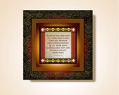 Scripture bordered with Ethiopian art for Christian Home or Church Decor Trust in the Lord with all your heart  24x24 inch Wall Hanging.