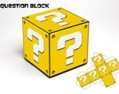 Blocks of Super Mario Bros, Template Printable Square Box Collection Instant Donwnload