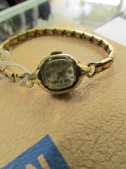 Buy jewelrywatch repair kay jewelry watches - Vintage Ladies Elgin Watch in Box with Guarantee 10k Rolled Gold Bezel 17 Jewels Not Working