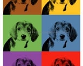 Beagle Dog Postcard Size 5 inch for scrapbooks journals card making and photo frame