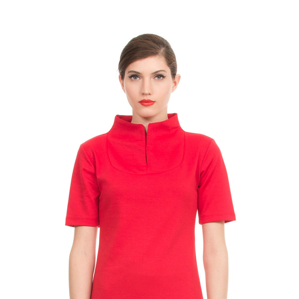 Sale 20% Off Red Jersey Dress, Casual Dress, Summer Dress