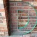 VERY Large Reclaimed Plastic Sign Capital Letter "D", Clear, green trim, Industrial Salvage, Home Decor, Office Decor, Industrial Decor