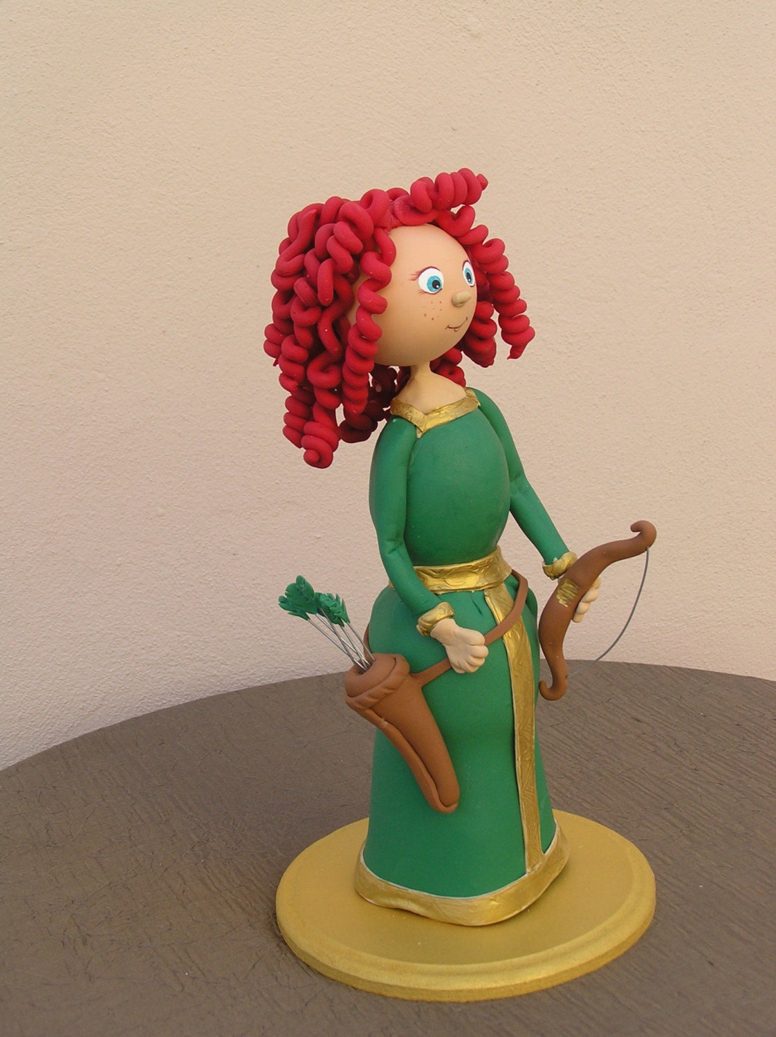 Polymer Clay Merida Brave -You can use like cake topper or party table centerpiece -