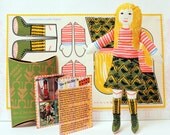 Original Art Screenprint DIY Kit Craft Doll Gift for Girls