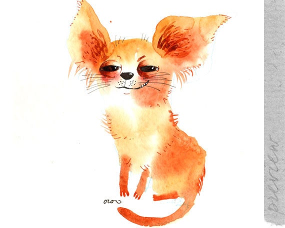 The chihuahua dog, original painting by ozozo