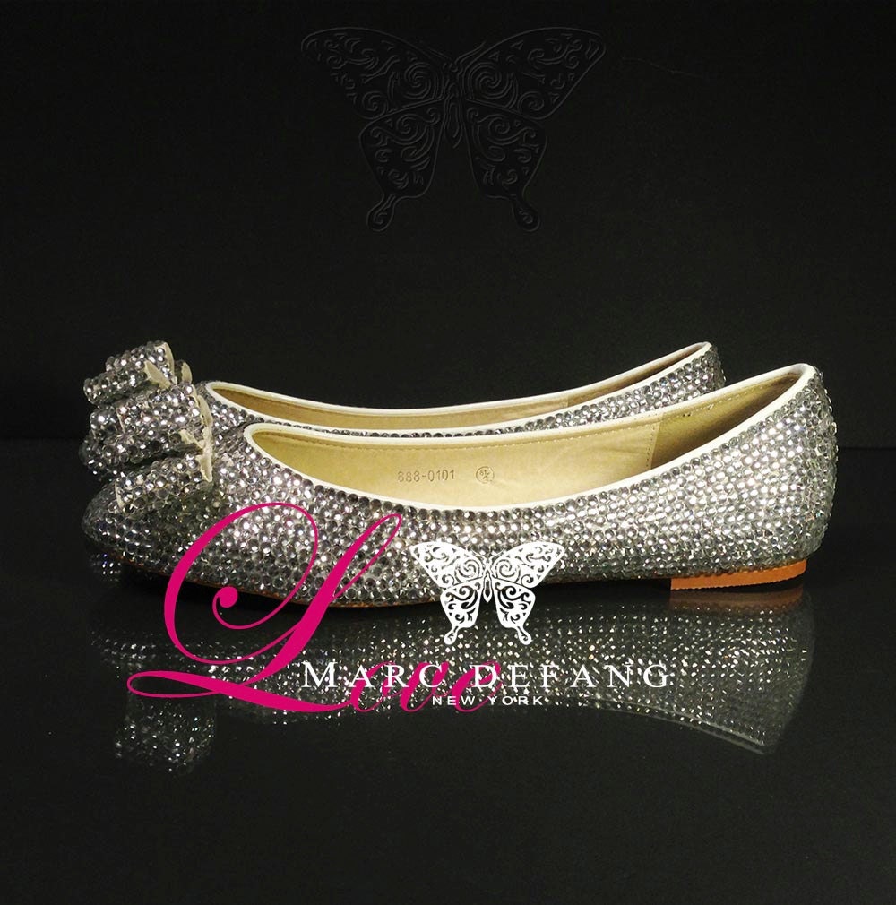 Dorothy's Slippers, Clear Crystal Luxury Bridal Flats
