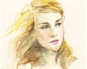 watercolor portrait / illustration / Spring -- 4 x 6" Print