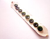 8 Vintage 1940s Khaki Green Buttons