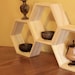Unfinished Honeycomb Shelves - Set of Three Hexagon Shelves - Ready to Ship