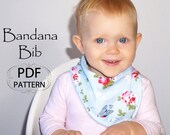 Instant Download, Bib pattern, Baby sewing pattern PDF, Bandana bib, Infant Baby Children Newborn Toddler, DROOL BIBS