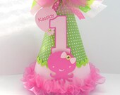 Pink Octopus Under the Sea Birthday Party Hat - Sea Animals - Personalized Il_170x135