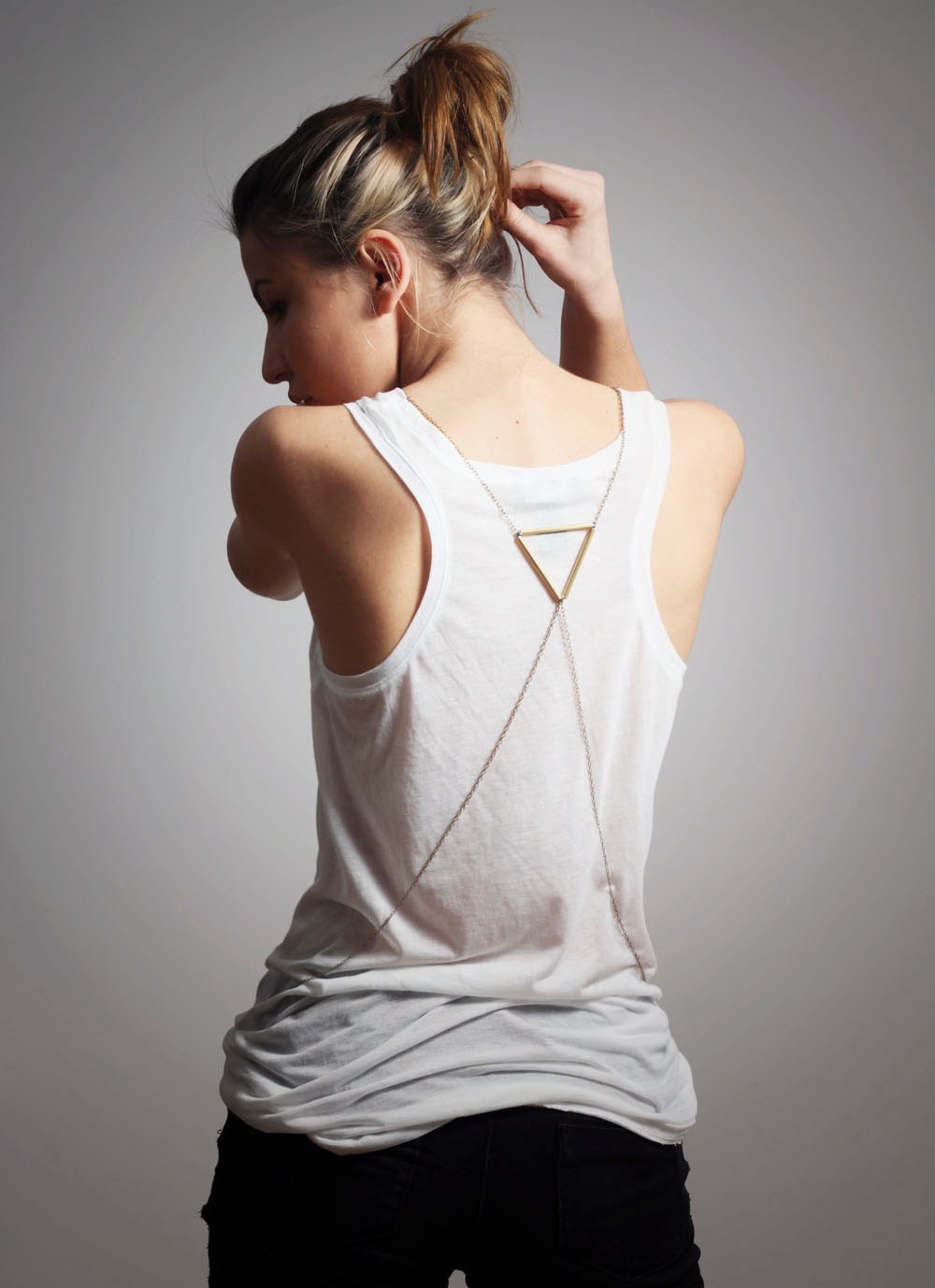 body jewelry - triangle chain harness