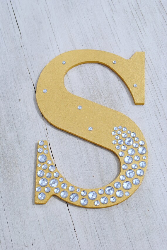 Items similar to Gold Semi Bling Sparkle Wall Letters Wedding Decor