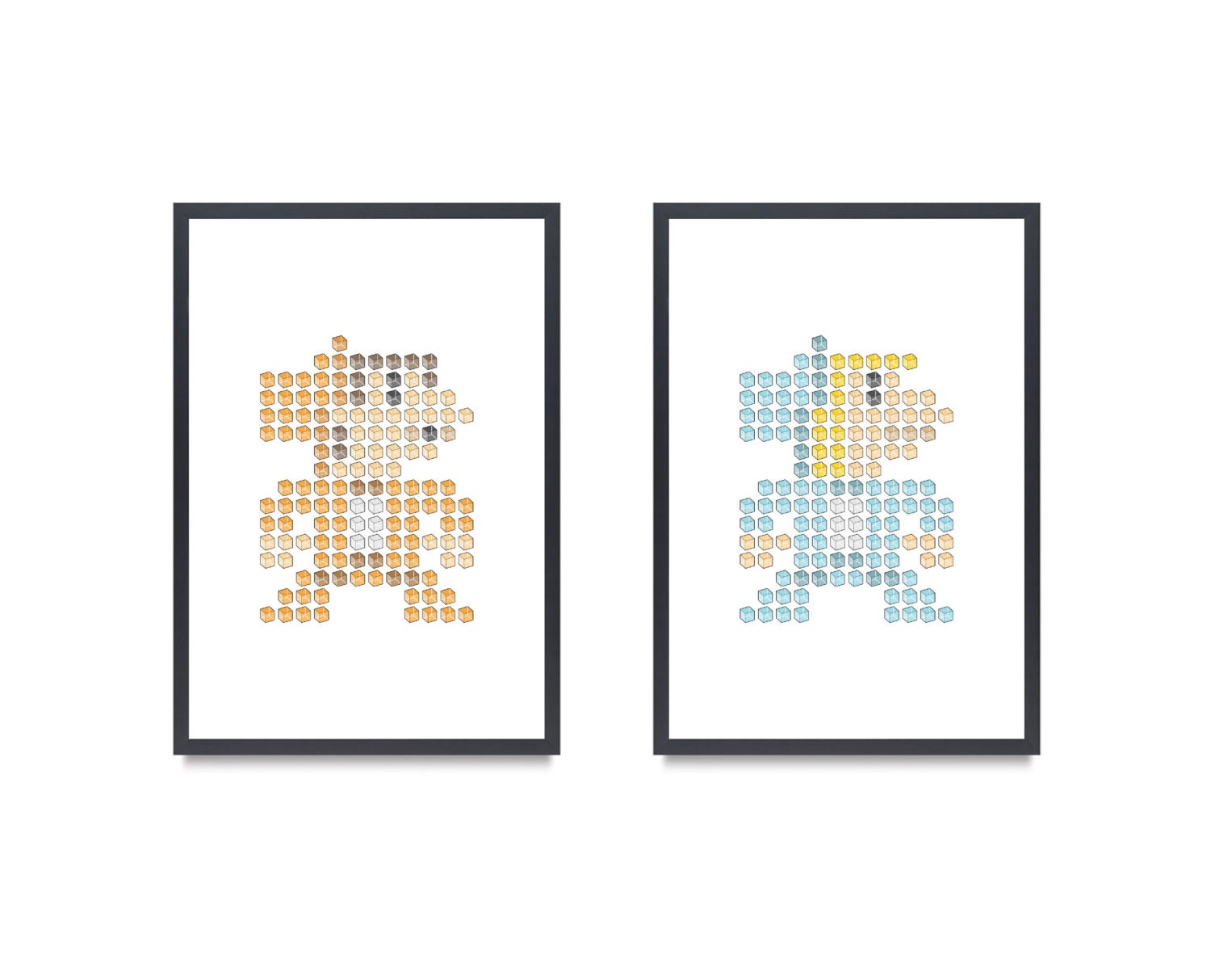 Dumb And Dumber 8-Bit Inspired Set Prints 13"x19"