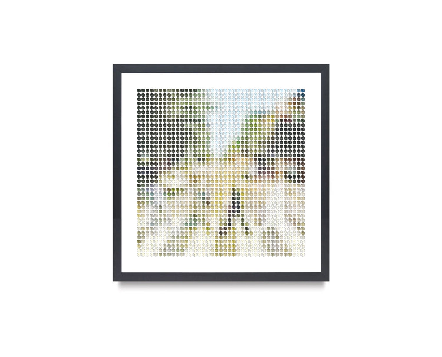 The Beatles Album Cover Inspired Pixel Poster Print 13"x13"