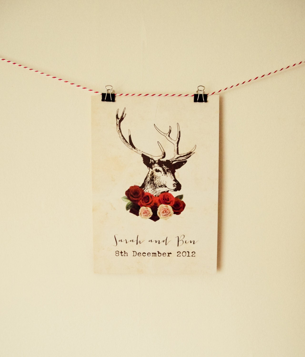 Winter Rustic Woodland Antlers, DIY Printable Wedding Invitation and RSVP Il_570xn