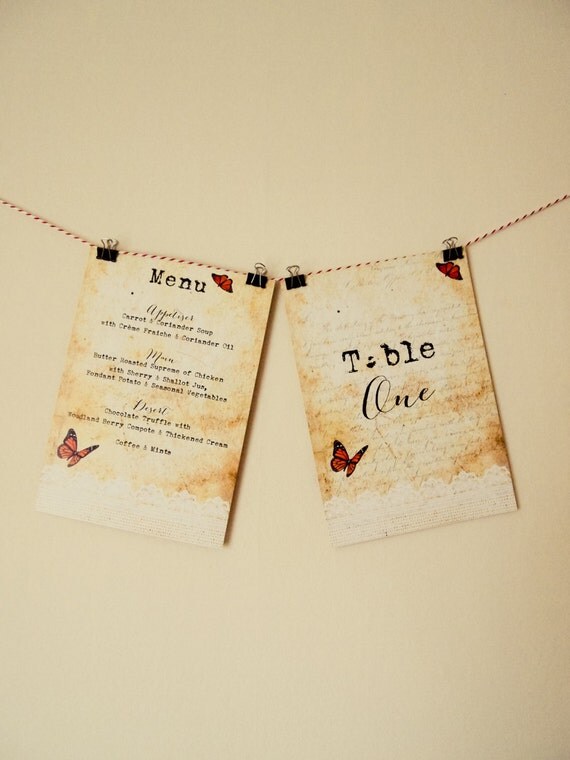 Beautiful, Vintage, Rustic, DIY Printable Wedding Menu Il_570xn