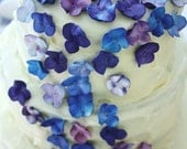 Fondant Hydrangea Petals Decoration 50 hydrangea singles qty - any color for cupcakes