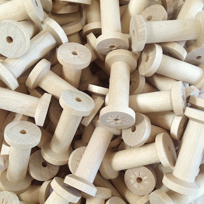 10 Wood Spools - Large Wood Spools - Wood Craft Supplies Il_170x135