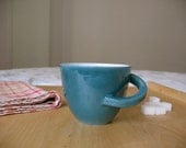 Coffee mug Tea cup Ceramic mug Teal glazed cup Breakfast mug - ready to ship