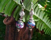 Sacred Geometry Mother of Pearl Earrings