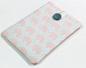 Kindle Cover / Ereader / sleeve / case / padded / pink elephants